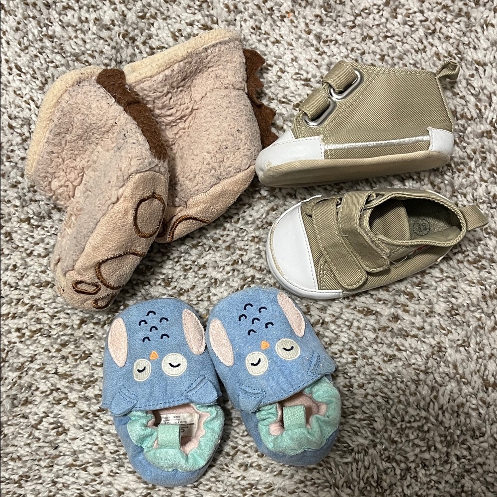 Carter's Kids Moccasins in Blue and Tan
